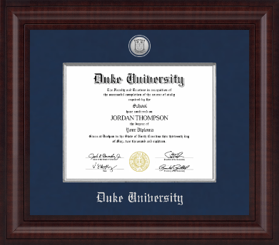 Duke University diploma frame - Presidential Silver Engraved Diploma Frame in Premier