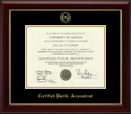 Certified Public Accountant certificate frame - Gold Embossed Certificate Frame in Gallery