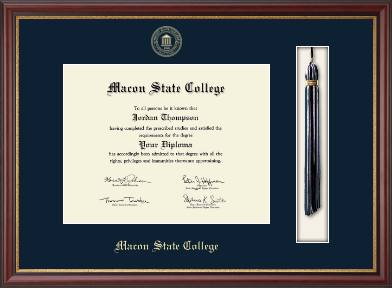 Macon State College diploma frame - Tassel & Cord Diploma Frame in Newport