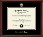 Lafayette College diploma frame - Masterpiece Medallion Diploma Frame in Kensington Gold