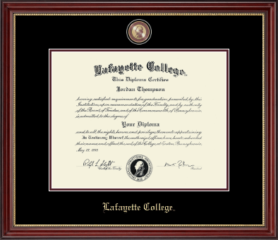 Lafayette College diploma frame - Masterpiece Medallion Diploma Frame in Kensington Gold