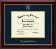 Lycoming College Gold Embossed Diploma Frame in Gallery