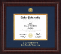 Duke University diploma frame - Presidential Gold Engraved Diploma Frame in Premier
