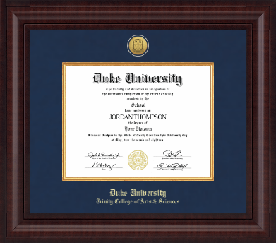 Duke University diploma frame - Presidential Gold Engraved Diploma Frame in Premier