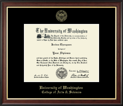 University of Washington diploma frame - Gold Embossed Diploma Frame in Studio Gold