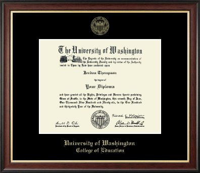 University of Washington diploma frame - Gold Embossed Diploma Frame in Studio Gold