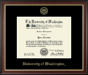 University of Washington Gold Embossed Diploma Frame in Studio Gold