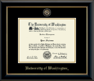 University of Washington Masterpiece Medallion Diploma Frame in Onyx Gold