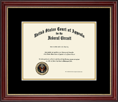 The United States Court of Appeals certificate frame - Certificate Frame in Kensington Gold