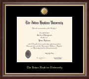 Johns Hopkins University diploma frame - 23K Medallion Diploma Frame in Hampshire