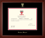 Groton School in Massachusetts diploma frame - Gold Embossed Diploma Frame in Cambridge