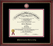 Philadelphia University Masterpiece Medallion Diploma Frame in Kensington Gold
