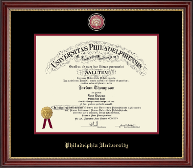 Philadelphia University diploma frame - Masterpiece Medallion Diploma Frame in Kensington Gold