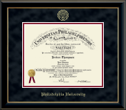 Philadelphia University Gold Embossed Diploma Frame in Onyx Gold