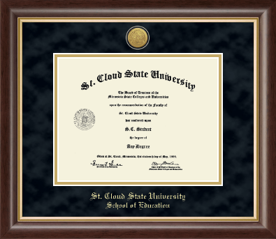 St. Cloud State University diploma frame - Gold Engraved Medallion Diploma Frame in Hampshire