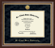 St. Cloud State University Gold Engraved Medallion Diploma Frame in Hampshire