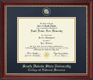 South Dakota State University diploma frame - Masterpiece Medallion Diploma Frame in Kensington Gold