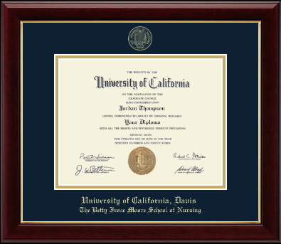University of California Davis diploma frame - Gold Embossed Diploma Frame in Gallery