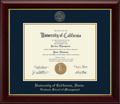 University of California Davis diploma frame - Gold Embossed Diploma Frame in Gallery