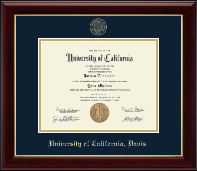 University of California Davis diploma frame - Gold Embossed Diploma Frame  in Gallery
