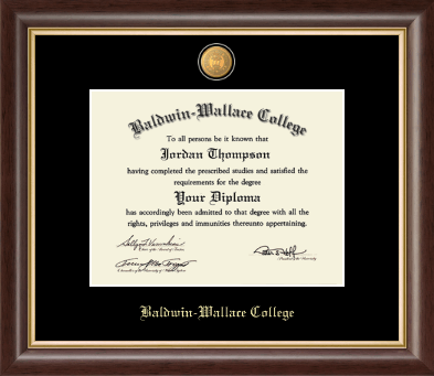 Baldwin-Wallace College diploma frame - 23K Medallion Diploma Frame in Hampshire