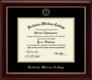 Baldwin-Wallace College Gold Embossed Diploma Frame in Gallery