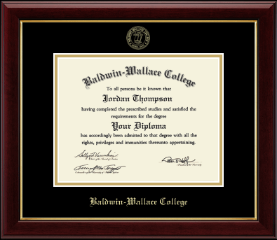 Baldwin-Wallace College diploma frame - Gold Embossed Diploma Frame in Gallery