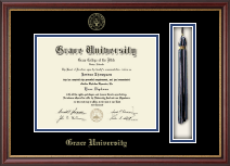 Grace University diploma frame - Tassel & Cord Diploma Frame in Newport