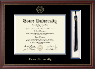 Grace University diploma frame - Tassel & Cord Diploma Frame in Newport