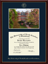 The University of North Carolina Greensboro diploma frame - Campus Scene Diploma Frame in Galleria