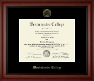Westminster College in Missouri diploma frame - Gold Embossed Diploma Frame in Cambridge