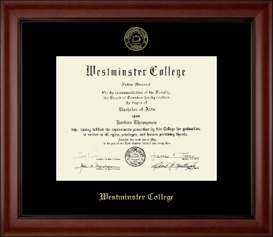 Westminster College in Missouri diploma frame - Gold Embossed Diploma Frame in Cambridge