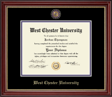 West Chester University diploma frame - Masterpiece Medallion Diploma Frame in Kensington Gold