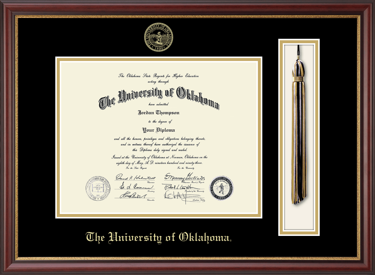 University of Oklahoma Church Hill Classics Diploma Frame New in Box