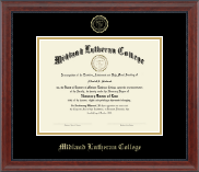 Midland Lutheran College Gold Embossed Diploma Frame in Signature