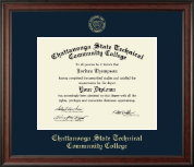 Chattanooga State Technical Community College diploma frame - Gold Embossed Diploma Frame in Studio