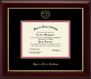 Spoon River College Gold Embossed Diploma Frame in Gallery
