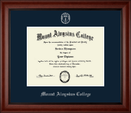 Mount Aloysius College diploma frame - Silver Embossed Diploma Frame in Cambridge