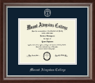 Mount Aloysius College diploma frame - Silver Embossed Diploma Frame in Devonshire