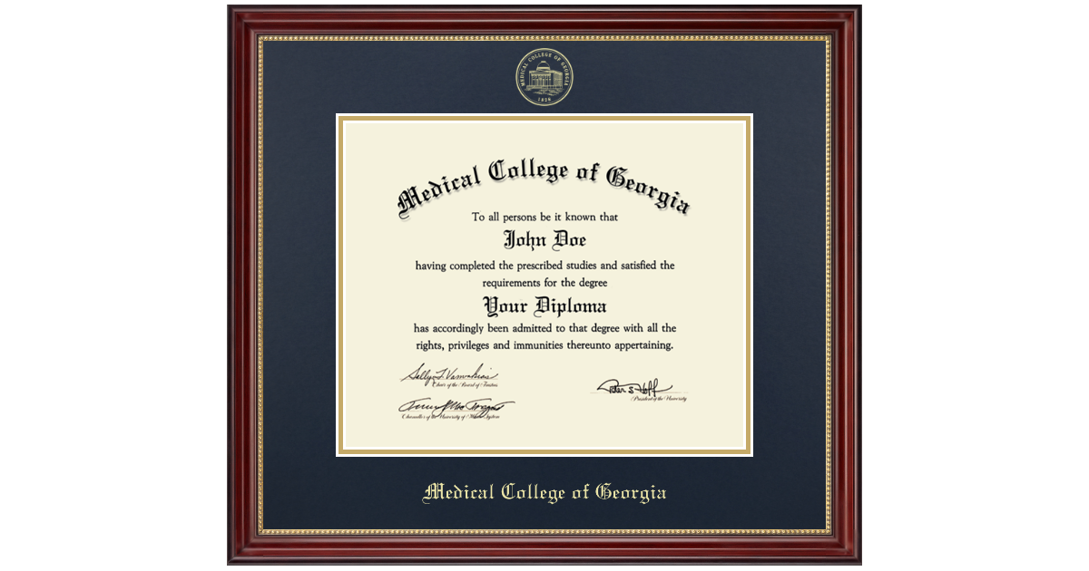 Gold Embossed Diploma Frame in Kensington Gold Medical College of Georgia - Item #128813