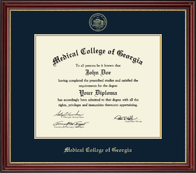 Medical College of Georgia diploma frame - Gold Embossed Diploma Frame in Kensington Gold