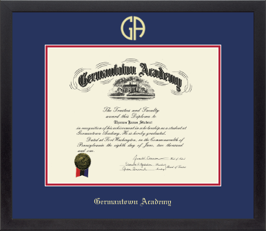 Germantown Academy diploma frame - Gold Embossed Diploma Frame in Metro