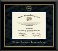 Florence-Darlington Technical College diploma frame - Gold Embossed Diploma Frame in Onyx Gold