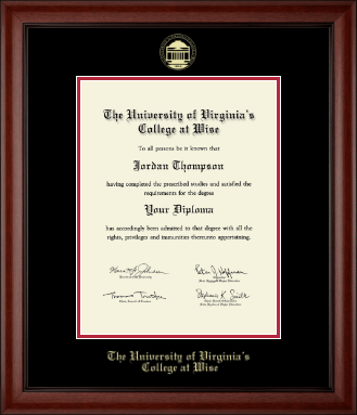 The University of Virginia's College at Wise diploma frame - Gold Embossed Diploma Frame in Cambridge