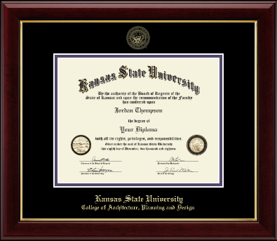 Kansas State University diploma frame - Gold Embossed Diploma Frame in Gallery