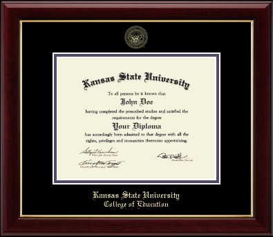 Kansas State University diploma frame - Gold Embossed Diploma Frame in Gallery