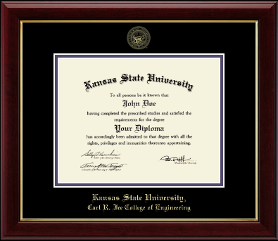 Kansas State University diploma frame - Gold Embossed Diploma Frame in Gallery