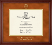 The University of Texas at Austin Gold Embossed Diploma Frame in Cambridge