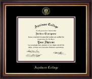 Aquinas College in Michigan diploma frame - Gold Embossed Diploma Frame in Regency Gold