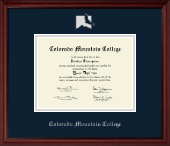 Colorado Mountain College Silver Embossed Diploma Frame in Camby